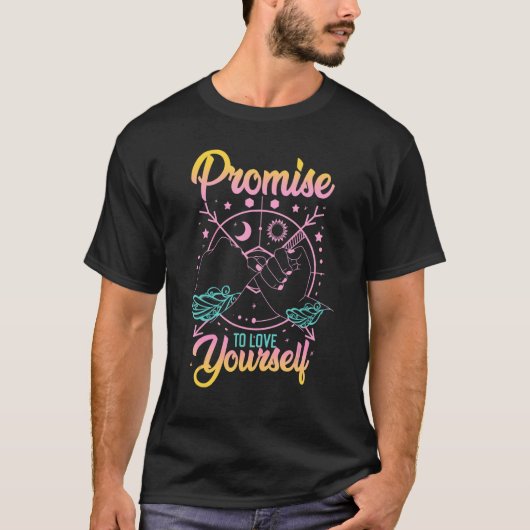 T-shirt Celestial Art Promise to Love Yourself Pinky Finge (Devant)