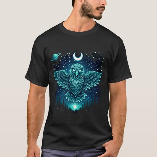 T-shirt Celestial Eagle – Stellar Freedom Wildlife Galaxy  (Devant)