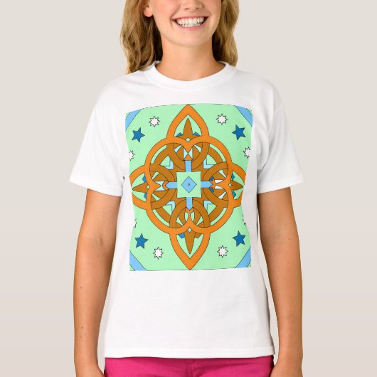 T-shirt Celestial Knot Art Prints | Unique Star Patterns (Devant)