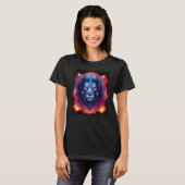 T-shirt Celestial Lion God In Space Leo Zodiac Universe Ga (Devant entier)