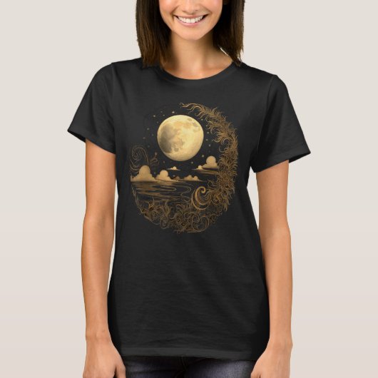 T-shirt Celestial Space Sun Moon Boho Luna Solar Astronomy (Devant)
