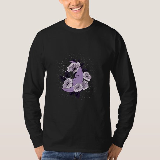 T-shirt Celestial Tropics Purple Moon Flower (Devant)