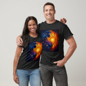 T-shirt Celestial Yin Yang Stained Glass Art (Unisexe)