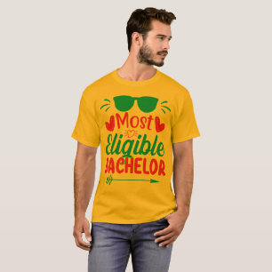 T-shirt Célibataire le plus éligible mariage hommes 