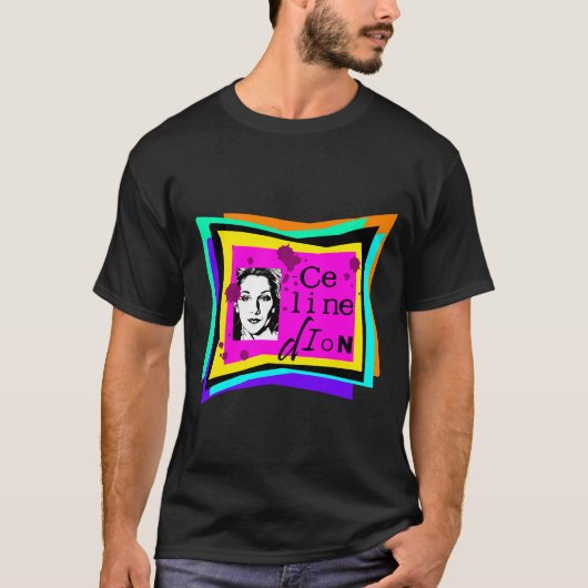 T-shirt Celine Dion - art pop (Devant)