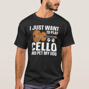 T-shirt Cellist Cello Player Animateur Mon chien