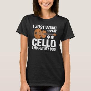 T-shirt Cellist Cello Player Animateur Mon chien