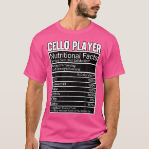 T-shirt Cellist Cello Player Faits nutritionnels Classique