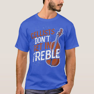 T-shirt Cellist Cello Treble Clef