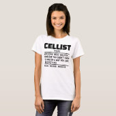 T-shirt Cellist Noun instrument de musique Lover Lover Cel (Devant entier)