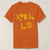 T-shirt Cello Art Jaune Cellist Idée cadeau Cello Player (Design devant)