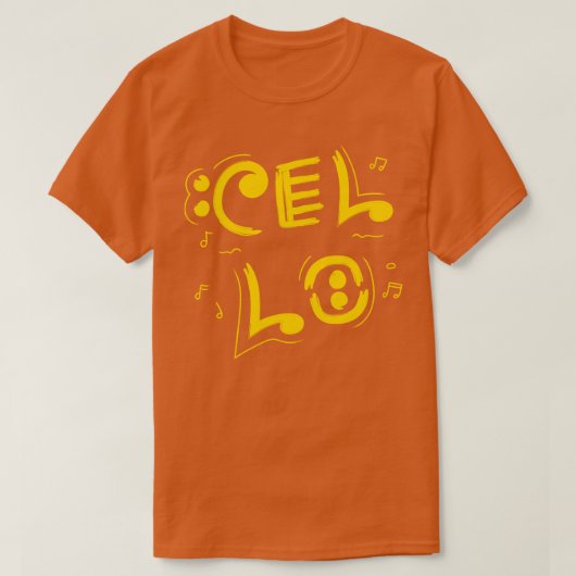 T-shirt Cello Art Jaune Cellist Idée cadeau Cello Player (Design devant)