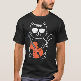 T-shirt Cello Cat Orchestra Musique Classique Cellist Cell