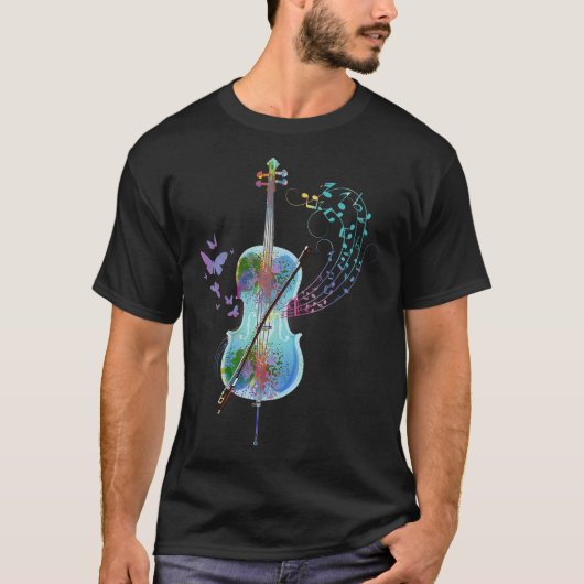 T-shirt Cello Cellist Cellin S2 (155) (Devant)
