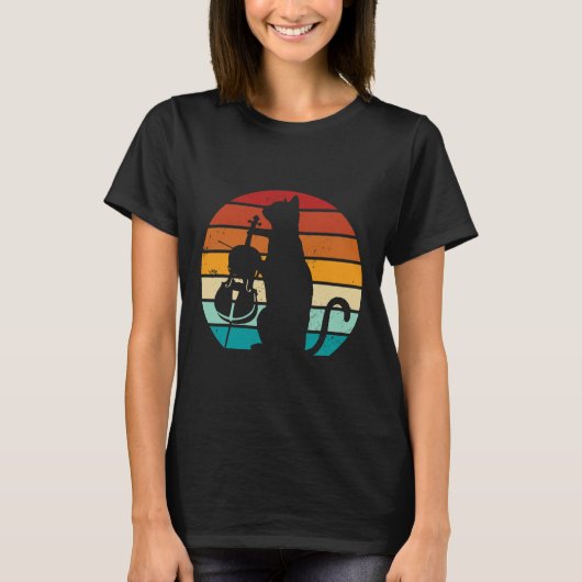 T-shirt Cello Chat Mème Offensive Mèmes Drôle Amour Chat (Devant)