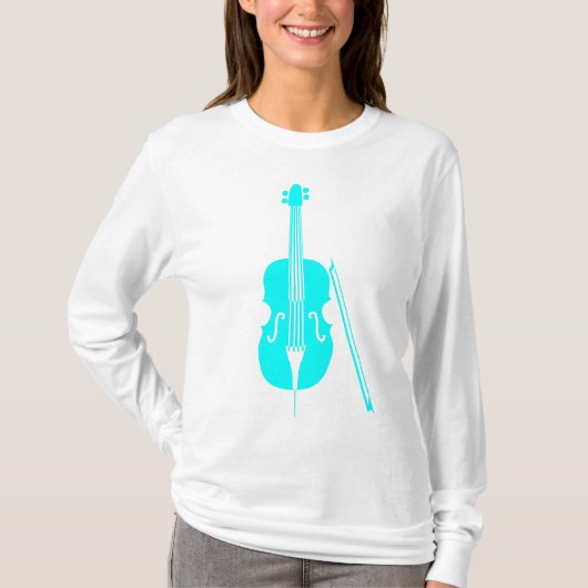 T-shirt Cello - Cyan (Devant)