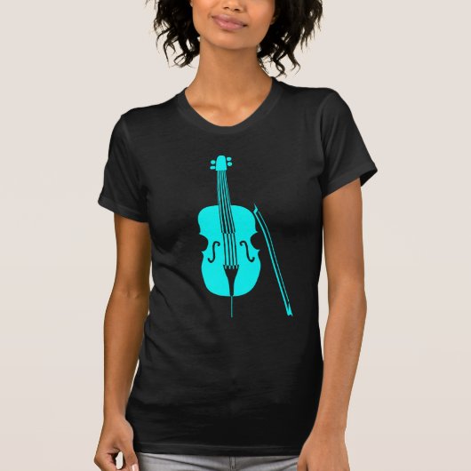 T-shirt Cello - Cyan (Devant)