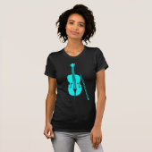 T-shirt Cello - Cyan (Devant entier)