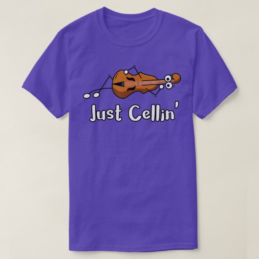 T-shirt Cello Just Cellin Funny Violin Chilling Joke  (Design devant)