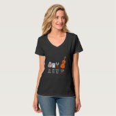 T-shirt Cello Leçons Cello Tuner Cello Chaînes Cello Elec (Devant entier)