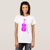 T-shirt Cello - Magenta (Devant entier)