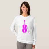 T-shirt Cello - Magenta (Devant entier)