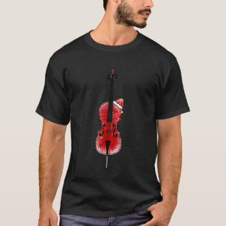 T-shirt Cello Noël Santa Celliste Cordes Musicien Musi