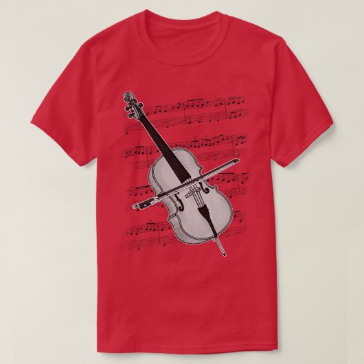 T-shirt Cello Player Cellist String Musicien (Design devant)