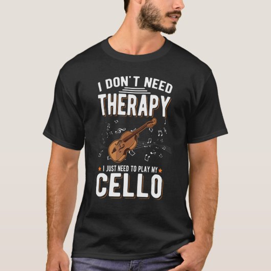 T-shirt Cello Therapy Cello Player Cellist (Devant)