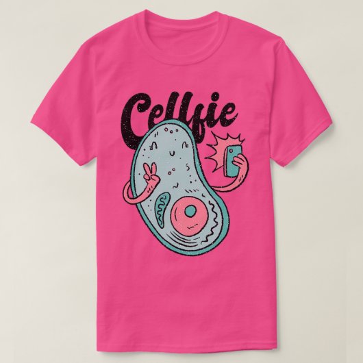 T-shirt Cellule cellulaire prenant un selfie (Design devant)