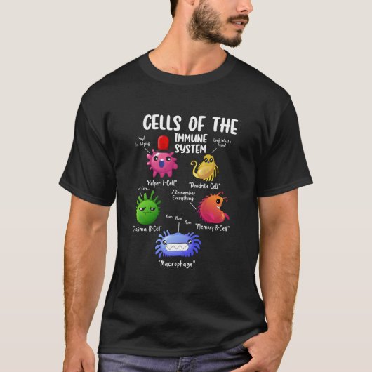 T-shirt Cellules Des Systèmes Immunitaires Biologie Cellul (Devant)