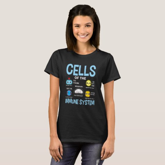 T-shirt Cellules Du Système Immunitaire Science Ventilateu (Devant entier)