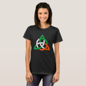 T-shirt Celtic Cross Trinity Knot Triquetra Irish Flag Poc (Devant entier)