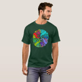 T-shirt celtique de chevaux (Devant entier)