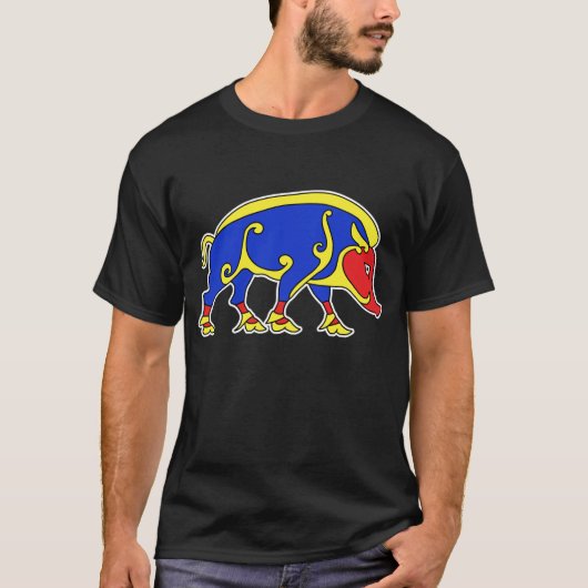 T-shirt celtique de verrat (Devant)