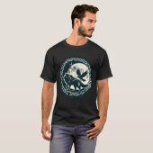 T-shirt Celtique Wolf Et Raven (Devant entier)
