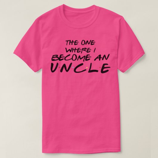 T-shirt Celui Où Je Deviens Oncle Grossesse Révèle (Design devant)