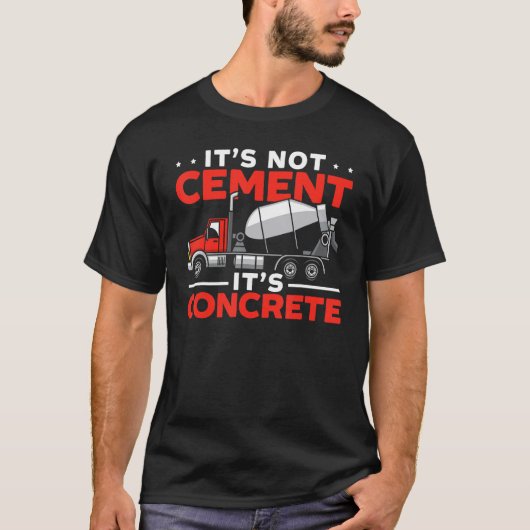 T-shirt Cement Mixer Truck Driver Job Profession Construct (Devant)