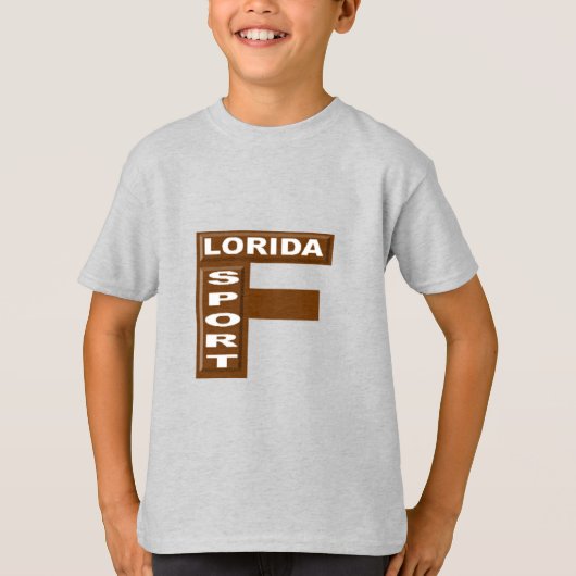 T-shirt cendre enfants CHOCOLAT FLORIDA SPORT (Devant)