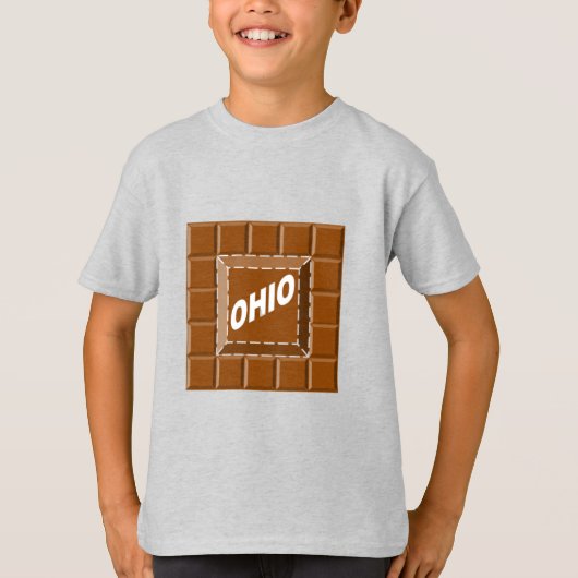 T-shirt cendre Enfants CHOCOLAT OHIO (Devant)