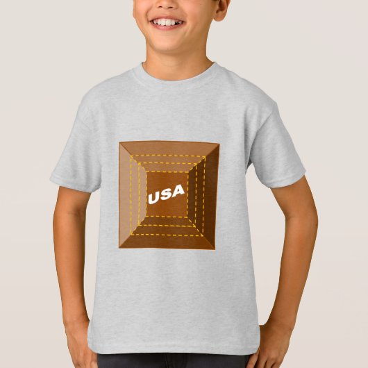 T-shirt cendre Enfants CHOCOLAT USA (Devant)