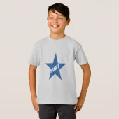 T-shirt cendre enfants  ETOILE RUGBY  (Devant entier)