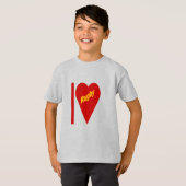 T-shirt cendre enfants  I LOVE RUGBY (Devant entier)
