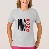 T-shirt cendre filles PING PONG (Devant)