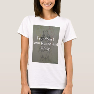 T-shirt Cendre grise : Liberté paisible   Unité