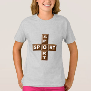T-shirt cendre pour filles CHOCOLAT SPORT
