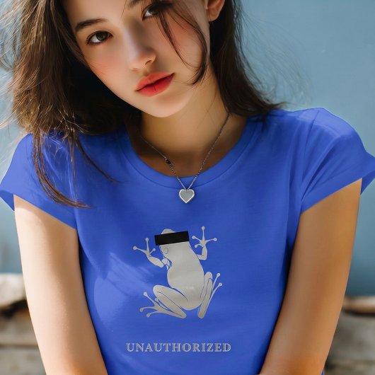 T-shirt Censored Silver Frog Unauthorized Custom Text