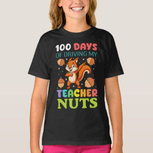 T-shirt Cent 100 Jours d'école conduisant mes noix d'ensei