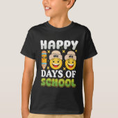T-shirt Cent Jours 100 Jours d'école mignon Smile Crayon (Devant)