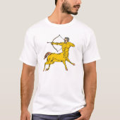 T-shirt Centaur Aims Bow Flèche Mythique Créature Figure (Devant)